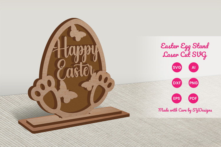 Easter Egg Stand Laser Cut SVG