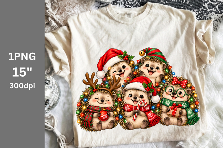 Christmas PNG, Hedgehog PNG, Winter PNG