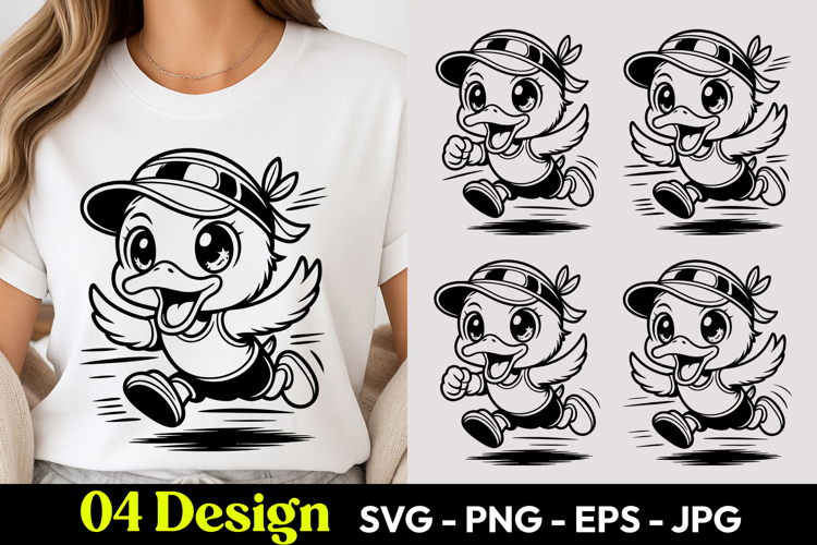 Running Chick SVG PNG
