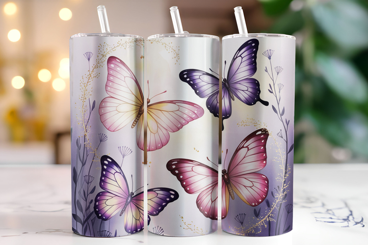 Butterflies Tumbler Wrap | Sublimation | Tumblers