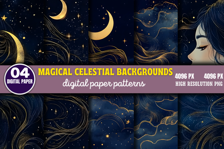 Magical Celestial Backgrounds PNG