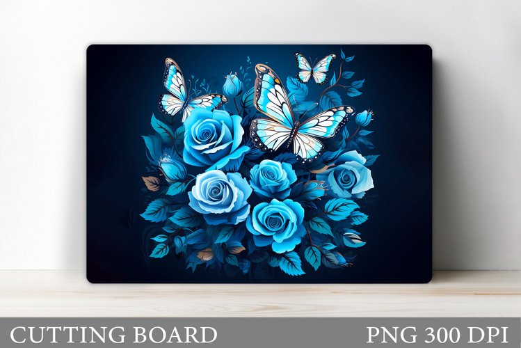 Butterflies Cutting Board. Flowers Cutting Board Design