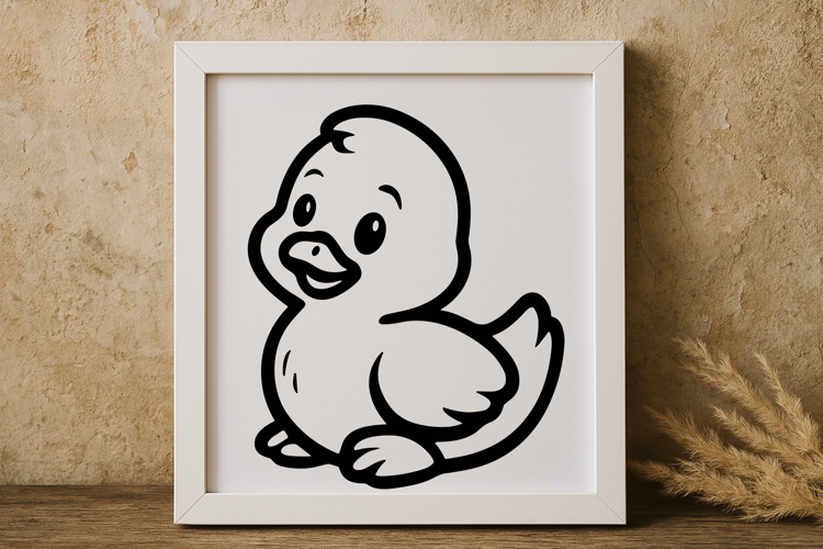 Cute Funny Duck SVG example image 1