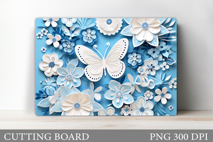 Butterfly Cutting Board. Flowers Cutting Board Sublimation