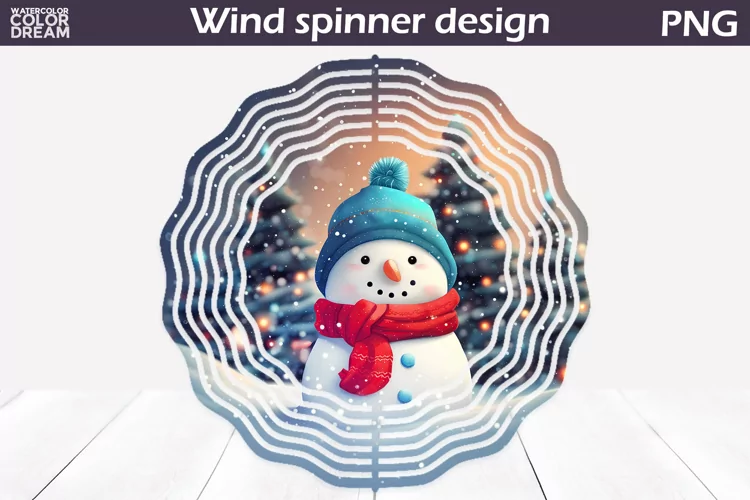Snowman Wind Spinner Sublimation | Christmas Wind Spinner