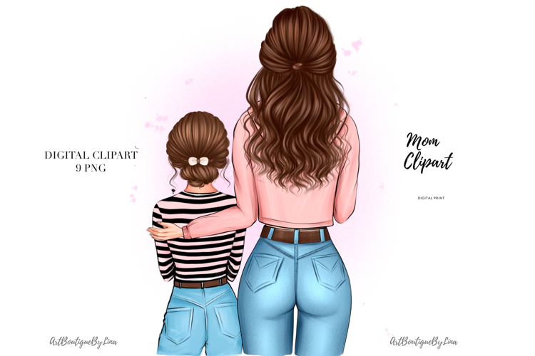 Mother And Daughter Clipart Image 14