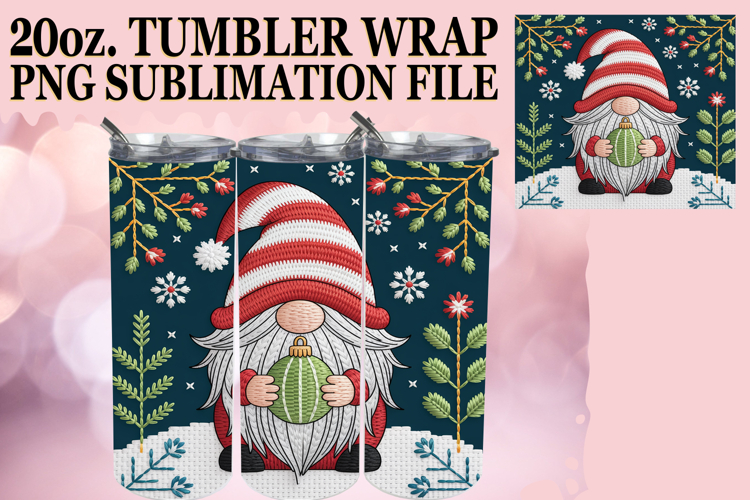 Gentle Moments 20oz tumbler wrap, Gnomes