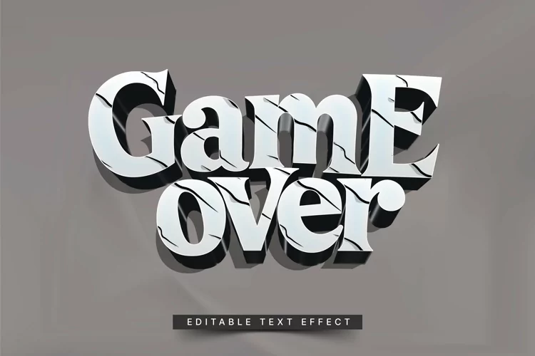 Editable Text Effect for Illustrator. Vector Graphic styles