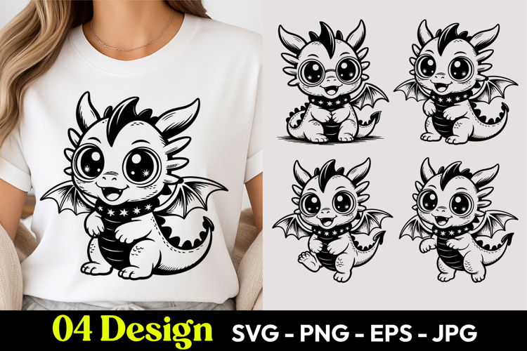 Cute Little Dragon SVG PNG