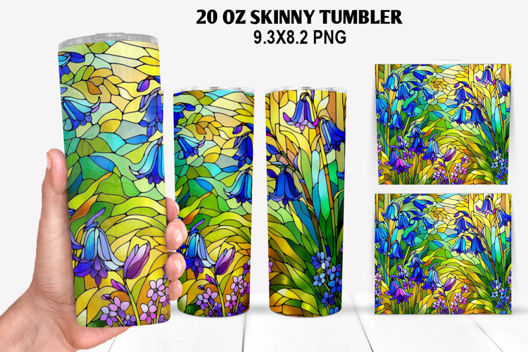 Flower Skinny Tumbler 20oz Wrap Design, Spring Tumbler Wrap