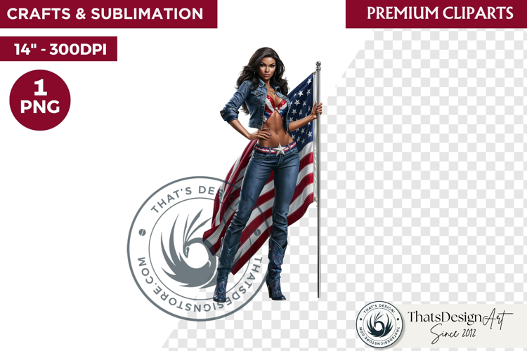 4th of July Character PNG, Patriotic Americana Portraits