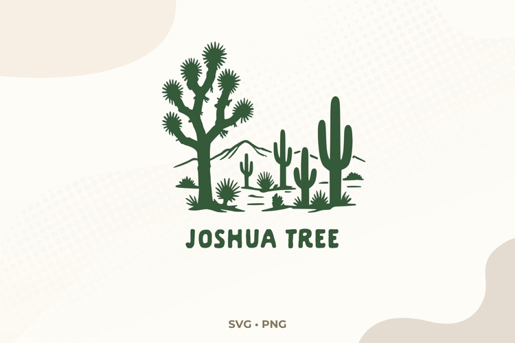Joshua Tree National Park SVG | Desert Cactus Illustration