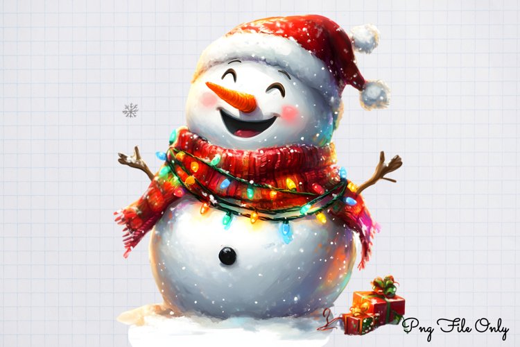 Cute Snowman Clipart Image 6