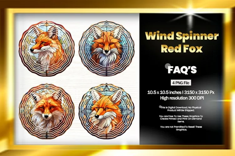 Red Fox Spinner Sublimation - 04 Variations