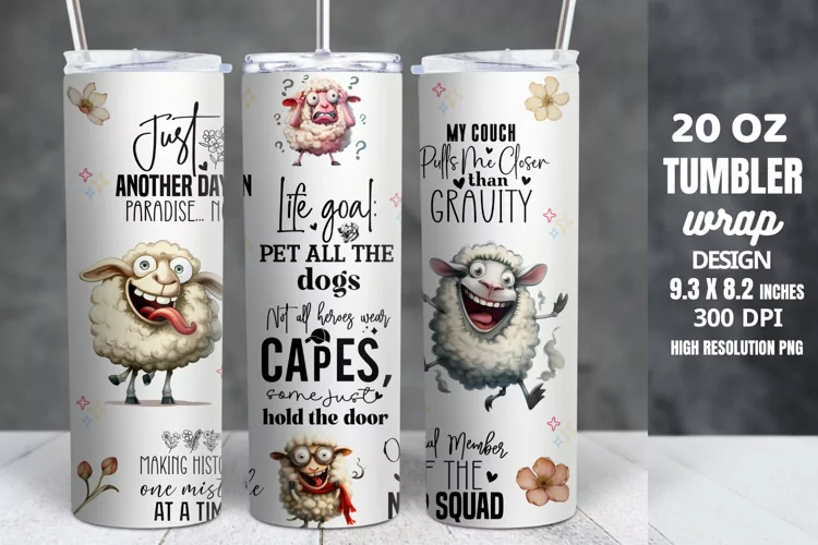Funny Quotes 20oz Skinny Tumbler Sublimation