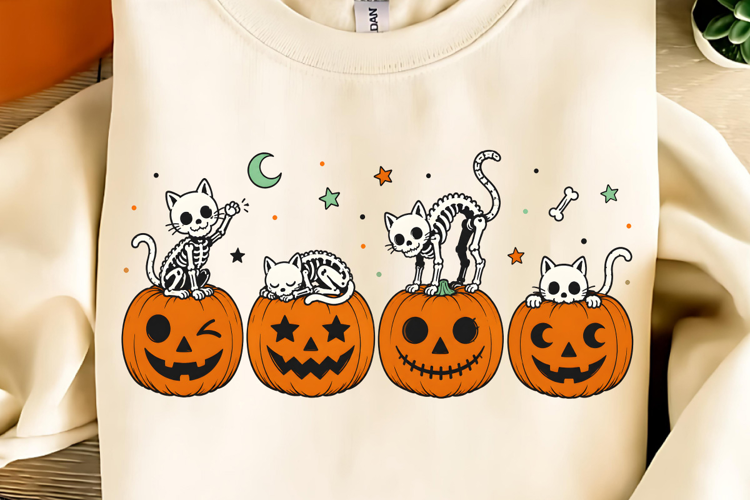 Spooky Season PNG, Halloween Pumpkin Cat PNG, Spooky Vibes