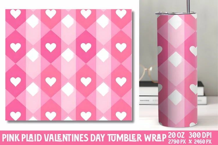 Valentines Day Pink Tumbler Wrap