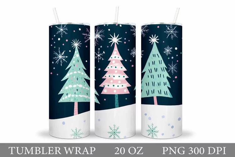 Christmas Tree Tumbler Design. Christmas Tree Sublimation