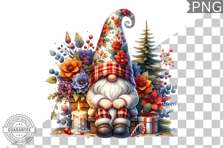 Christmas Gnome Sublimation - Clipart PNG Design
