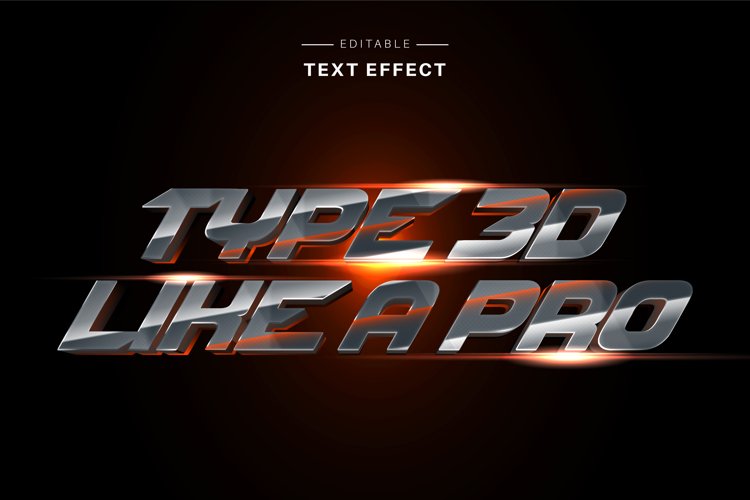 Editable Text Effect for Illustrator. Vector Graphic styles example image 1