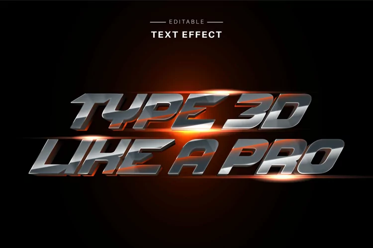 Editable Text Effect for Illustrator. Vector Graphic styles