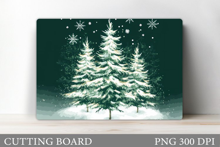 Christmas Tree Cutting Board Design. Kitchen Cutting Board example image 1