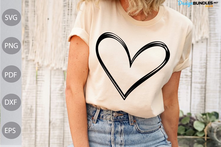Retro Heart SVG Cut Files / Boho Girl SVG Design