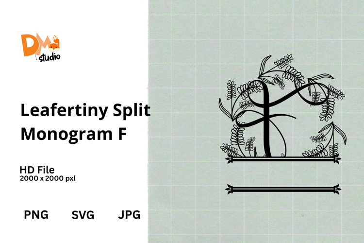Leafertiny Split Monogram