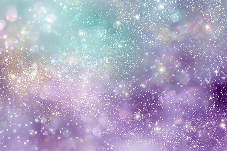 Sparkling stars and glittering purple hues