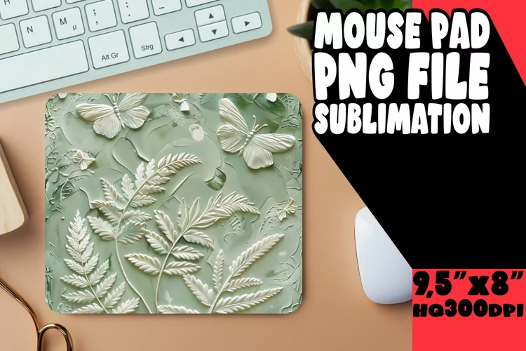 Colorful 3D Floral Pattern Mouse Pad