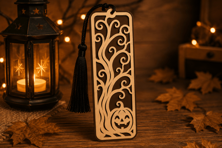 Halloween Bookmark Laser Cut SVG File, Halloween Laser Cut