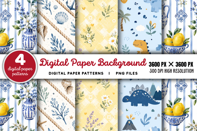 Digital Paper Background PNG