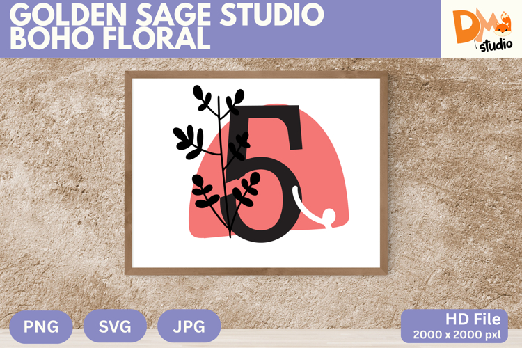 Boho Flower SVGs Image 14