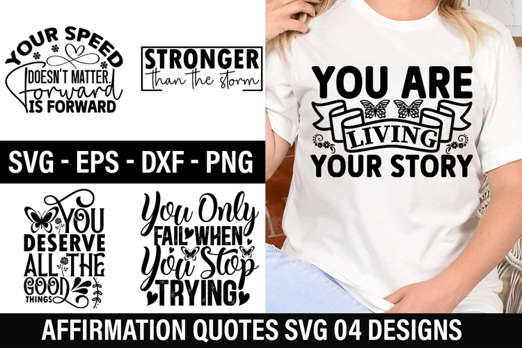 Affirmation Quotes SVG Design - Stronger Than The Storm