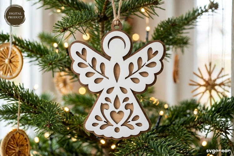 Nativity Angel Ornament Laser Cut | Glowforge | SVG