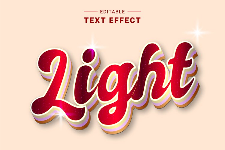 Editable Text Effect for Illustrator. Vector Graphic styles