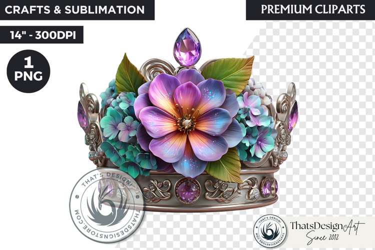 Royal Hydrangea Guardian Fantasy Warrior Floral Graphic