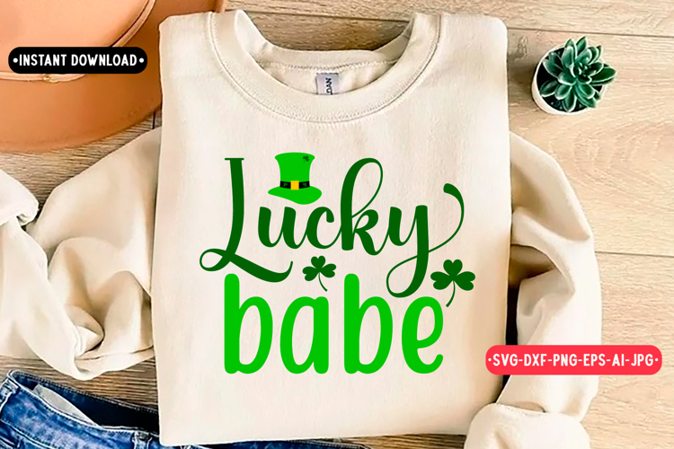 Lucky babe st Patricks day SVG Design