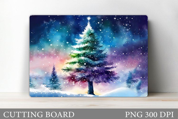 Christmas Tree Cutting Board Design. Kitchen Cutting Board example image 1