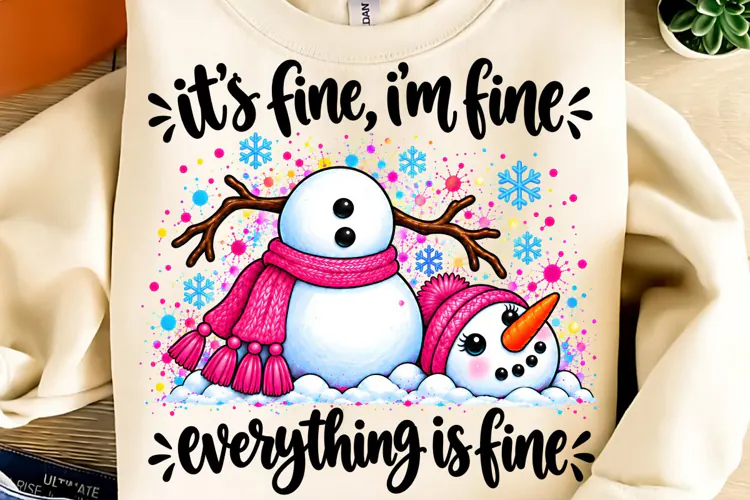 Meltdown Snowman Christmas Sublimation, Funny Christmas PNG