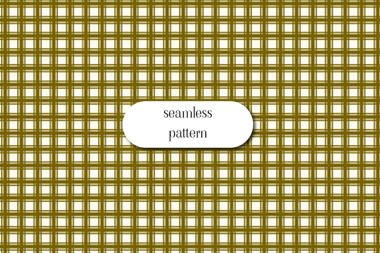 Olive Green Plaid Seamless Pattern | Vintage Digital Paper