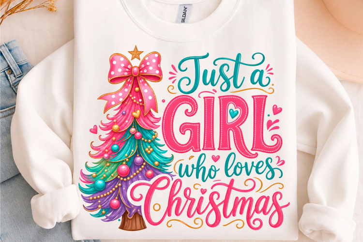Just a Girl Who Loves Christmas PNG