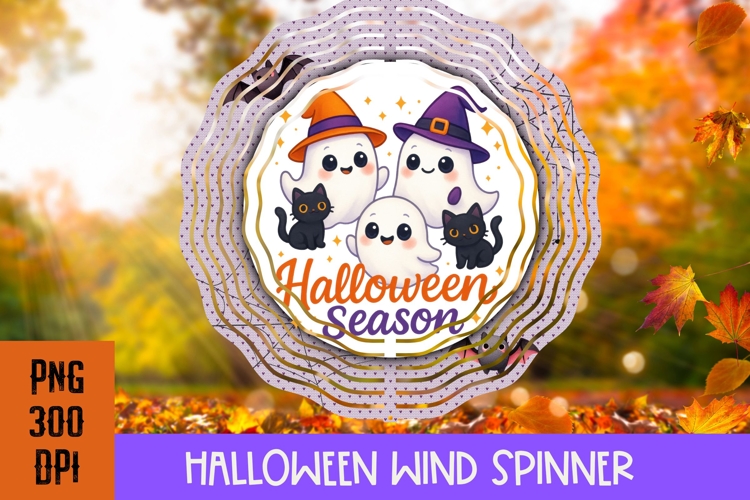 Halloween Season Wind Spinner PNG, Cute ghost Sublimation