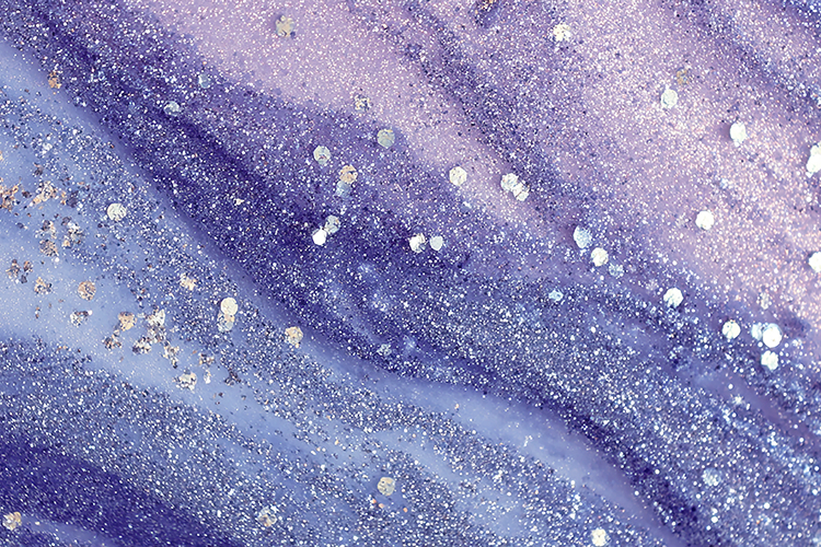 Purple & blue glittery background with white & gold specks