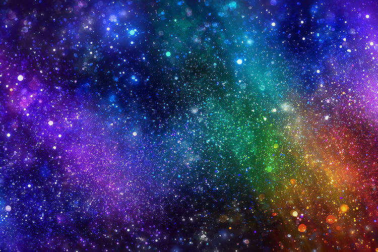 Colorful galaxy with stars and stardust
