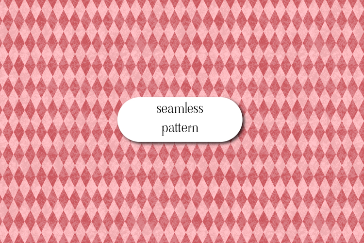 Pink Harlequin Diamond Seamless Pattern Vintage Texture Prin
