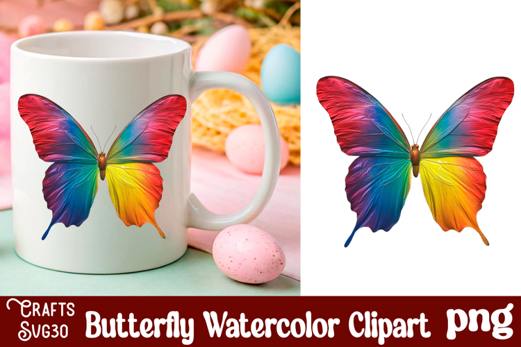 Watercolor Butterfly Clipart Image 12