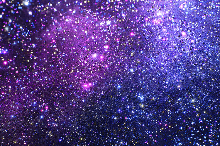 Galaxy with numerous stars and purple hues in space