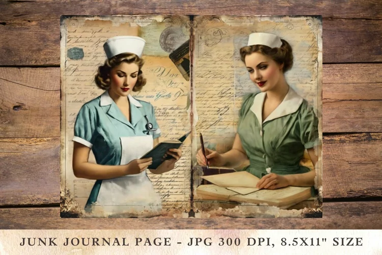 Printable Junk Journal Pages nurse 8