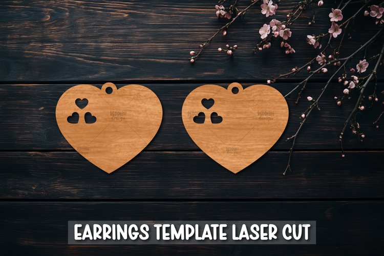Heart Earrings Svg Image 15